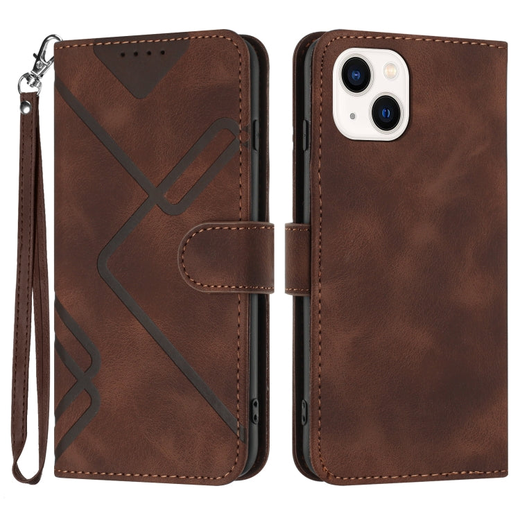 Line Pattern Skin Feel Leather Phone Case, For iPhone 14 Plus, For iPhone 14, For iPhone 14 Pro, For iPhone 14 Pro Max, For iPhone 7 / 8 / SE 2020 / SE 2022, For iPhone 13 Pro Max, For iPhone 13 Pro, For iPhone 13