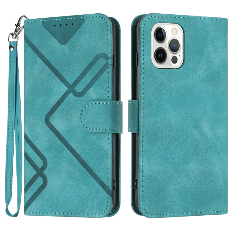 Line Pattern Skin Feel Leather Phone Case, For iPhone 13 mini, For iPhone 12 / 12 Pro, For iPhone 12 Pro Max, For iPhone 12 mini, For iPhone 11 Pro Max, For iPhone 11, For iPhone 11 Pro, For iPhone X / XS