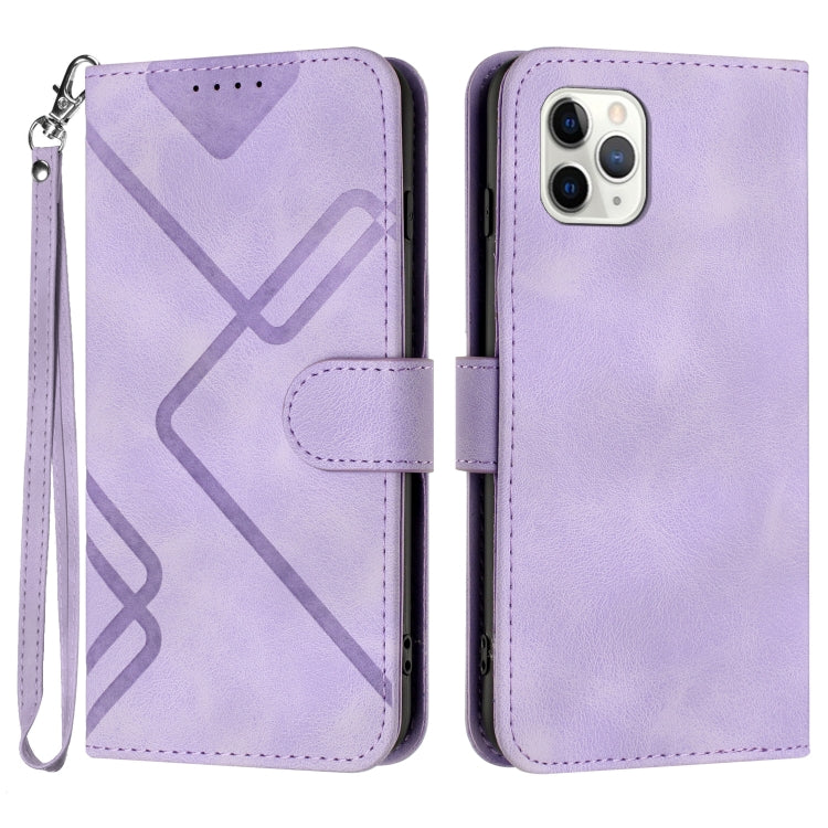 Line Pattern Skin Feel Leather Phone Case, For iPhone 13 mini, For iPhone 12 / 12 Pro, For iPhone 12 Pro Max, For iPhone 12 mini, For iPhone 11 Pro Max, For iPhone 11, For iPhone 11 Pro, For iPhone X / XS