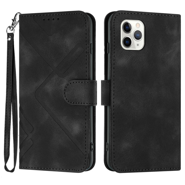 Line Pattern Skin Feel Leather Phone Case, For iPhone 13 mini, For iPhone 12 / 12 Pro, For iPhone 12 Pro Max, For iPhone 12 mini, For iPhone 11 Pro Max, For iPhone 11, For iPhone 11 Pro, For iPhone X / XS