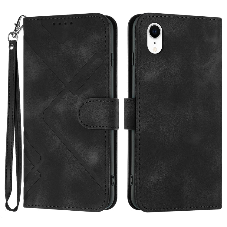 Line Pattern Skin Feel Leather Phone Case, For iPhone XR, For iPhone XS Max, For iPhone 6 Plus / 7 Plus / 8 Plus, For iPhone 5s / SE