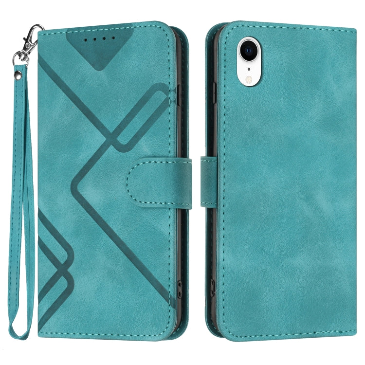 Line Pattern Skin Feel Leather Phone Case, For iPhone XR, For iPhone XS Max, For iPhone 6 Plus / 7 Plus / 8 Plus, For iPhone 5s / SE