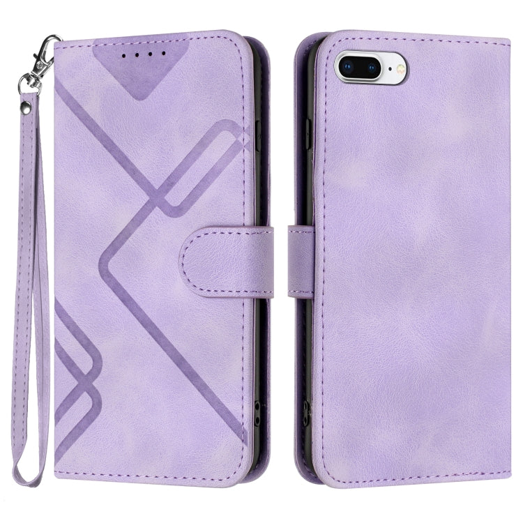 Line Pattern Skin Feel Leather Phone Case, For iPhone XR, For iPhone XS Max, For iPhone 6 Plus / 7 Plus / 8 Plus, For iPhone 5s / SE