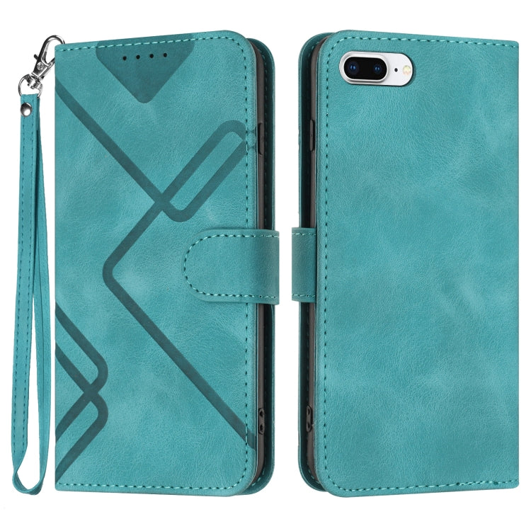 Line Pattern Skin Feel Leather Phone Case, For iPhone XR, For iPhone XS Max, For iPhone 6 Plus / 7 Plus / 8 Plus, For iPhone 5s / SE