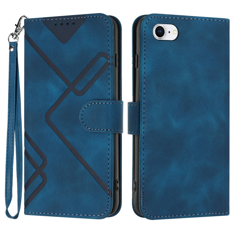 Line Pattern Skin Feel Leather Phone Case, For iPhone 14 Plus, For iPhone 14, For iPhone 14 Pro, For iPhone 14 Pro Max, For iPhone 7 / 8 / SE 2020 / SE 2022, For iPhone 13 Pro Max, For iPhone 13 Pro, For iPhone 13