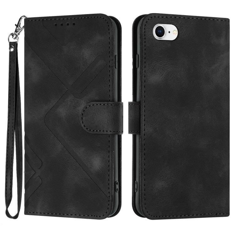 Line Pattern Skin Feel Leather Phone Case, For iPhone 14 Plus, For iPhone 14, For iPhone 14 Pro, For iPhone 14 Pro Max, For iPhone 7 / 8 / SE 2020 / SE 2022, For iPhone 13 Pro Max, For iPhone 13 Pro, For iPhone 13
