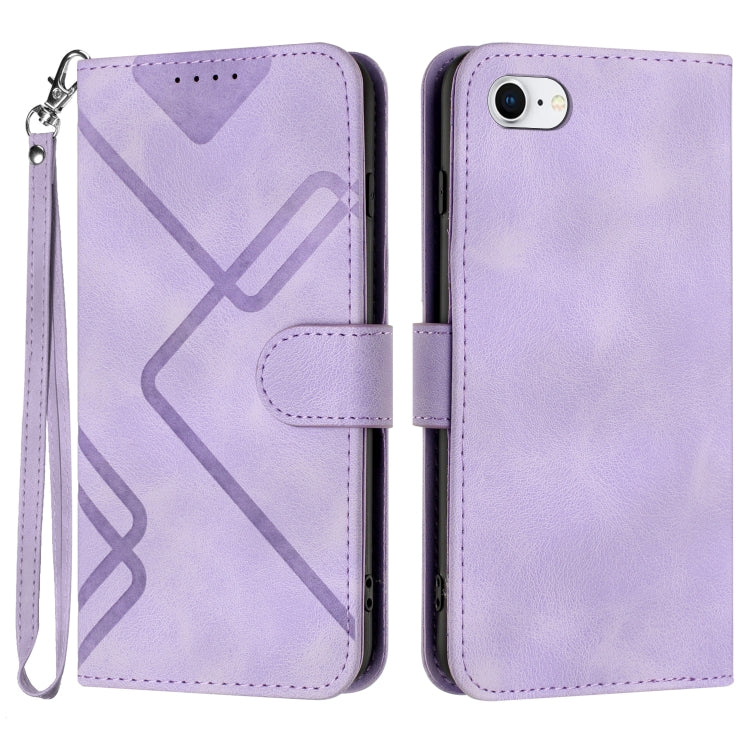 Line Pattern Skin Feel Leather Phone Case, For iPhone 14 Plus, For iPhone 14, For iPhone 14 Pro, For iPhone 14 Pro Max, For iPhone 7 / 8 / SE 2020 / SE 2022, For iPhone 13 Pro Max, For iPhone 13 Pro, For iPhone 13