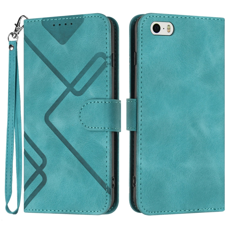 Line Pattern Skin Feel Leather Phone Case, For iPhone XR, For iPhone XS Max, For iPhone 6 Plus / 7 Plus / 8 Plus, For iPhone 5s / SE