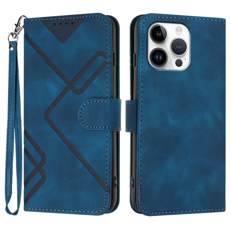 Line Pattern Skin Feel Leather Phone Case, For iPhone 17 Pro Max, For iPhone 17 Pro, For iPhone 17, For iPhone 17 Air, For iPhone 16 Pro Max, For iPhone 16 Pro, For iPhone 16 Plus, For iPhone 16