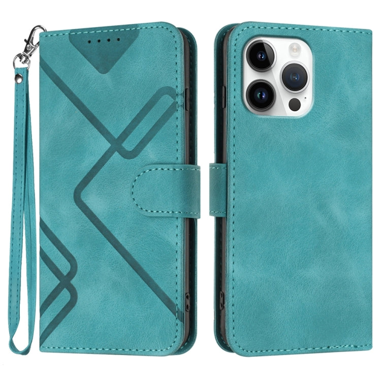 Line Pattern Skin Feel Leather Phone Case, For iPhone 17 Pro Max, For iPhone 17 Pro, For iPhone 17, For iPhone 17 Air, For iPhone 16 Pro Max, For iPhone 16 Pro, For iPhone 16 Plus, For iPhone 16
