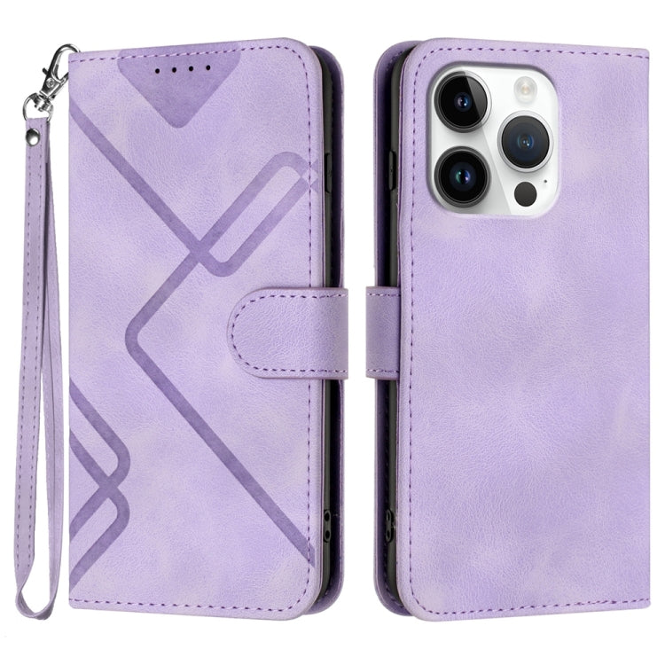 Line Pattern Skin Feel Leather Phone Case, For iPhone 17 Pro Max, For iPhone 17 Pro, For iPhone 17, For iPhone 17 Air, For iPhone 16 Pro Max, For iPhone 16 Pro, For iPhone 16 Plus, For iPhone 16