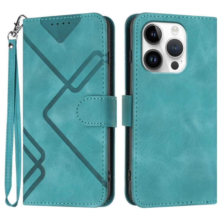 Line Pattern Skin Feel Leather Phone Case, For iPhone 17 Pro Max, For iPhone 17 Pro, For iPhone 17, For iPhone 17 Air, For iPhone 16 Pro Max, For iPhone 16 Pro, For iPhone 16 Plus, For iPhone 16