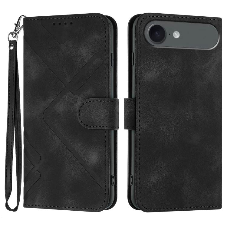 Line Pattern Skin Feel Leather Phone Case, For iPhone 17 Pro Max, For iPhone 17 Pro, For iPhone 17, For iPhone 17 Air, For iPhone 16 Pro Max, For iPhone 16 Pro, For iPhone 16 Plus, For iPhone 16