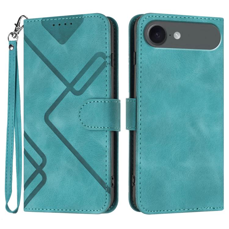 Line Pattern Skin Feel Leather Phone Case, For iPhone 17 Pro Max, For iPhone 17 Pro, For iPhone 17, For iPhone 17 Air, For iPhone 16 Pro Max, For iPhone 16 Pro, For iPhone 16 Plus, For iPhone 16
