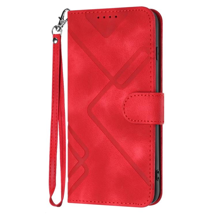 Line Pattern Skin Feel Leather Phone Case, For iPhone 17 Pro Max, For iPhone 17 Pro, For iPhone 17, For iPhone 17 Air, For iPhone 16 Pro Max, For iPhone 16 Pro, For iPhone 16 Plus, For iPhone 16