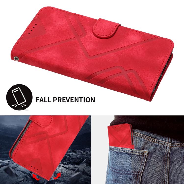 Line Pattern Skin Feel Leather Phone Case, For iPhone 17 Pro Max, For iPhone 17 Pro, For iPhone 17, For iPhone 17 Air, For iPhone 16 Pro Max, For iPhone 16 Pro, For iPhone 16 Plus, For iPhone 16