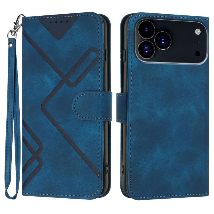 Line Pattern Skin Feel Leather Phone Case, For iPhone 17 Pro Max, For iPhone 17 Pro, For iPhone 17, For iPhone 17 Air, For iPhone 16 Pro Max, For iPhone 16 Pro, For iPhone 16 Plus, For iPhone 16