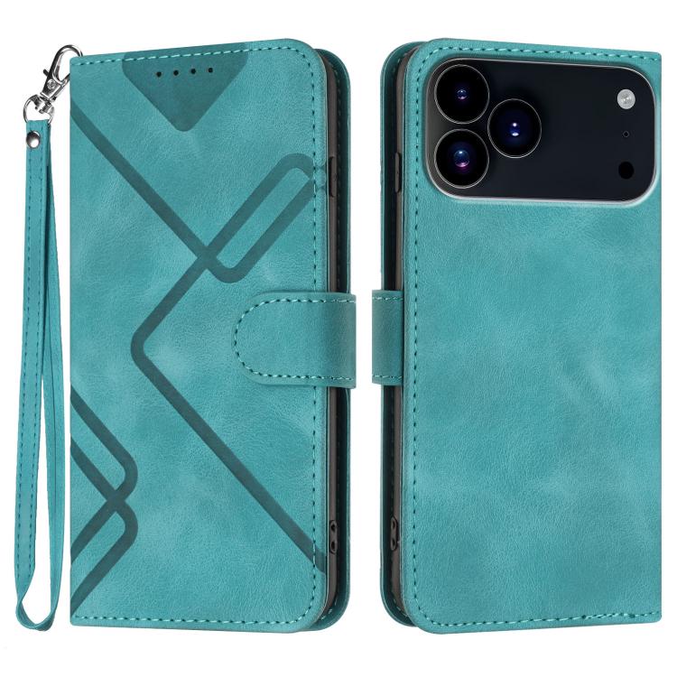 Line Pattern Skin Feel Leather Phone Case, For iPhone 17 Pro Max, For iPhone 17 Pro, For iPhone 17, For iPhone 17 Air, For iPhone 16 Pro Max, For iPhone 16 Pro, For iPhone 16 Plus, For iPhone 16