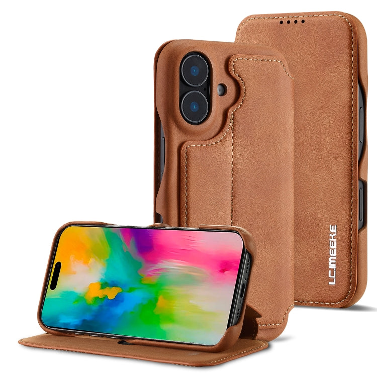 LC.IMEEKE Hon Ancient Series Flip Leather Phone Case, For iPhone 17 Pro Max, For iPhone 17 Pro, For iPhone 17, For iPhone 17 Air, For iPhone 16 Pro Max, For iPhone 16 Pro, For iPhone 16 Plus, For iPhone 16, For iPhone 15 Pro Max