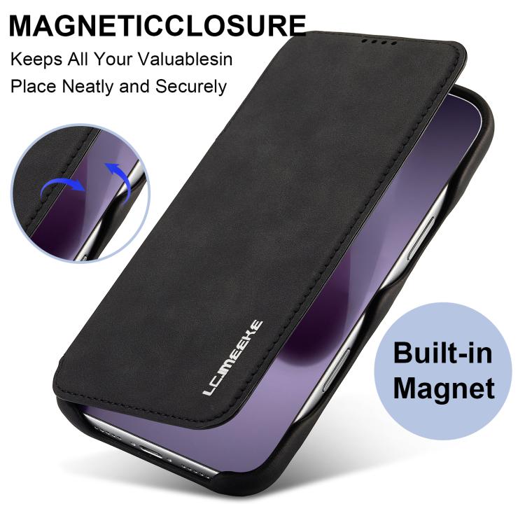 LC.IMEEKE Hon Ancient Series Flip Leather Phone Case, For iPhone 17 Pro Max, For iPhone 17 Pro, For iPhone 17, For iPhone 17 Air, For iPhone 16 Pro Max, For iPhone 16 Pro, For iPhone 16 Plus, For iPhone 16, For iPhone 15 Pro Max