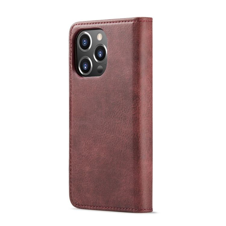 DG.MING Crazy Horse Texture Detachable Magnetic Leather Phone Case