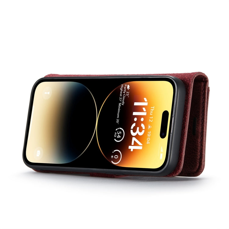 DG.MING Crazy Horse Texture Detachable Magnetic Leather Phone Case