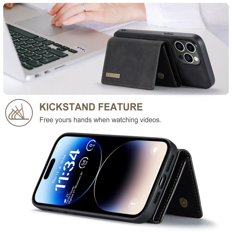 DG.MING M1 Series 3-Fold Multi Card Wallet Leather Phone Case