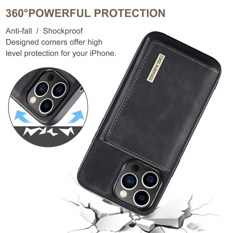 DG.MING M1 Series 3-Fold Multi Card Wallet Leather Phone Case