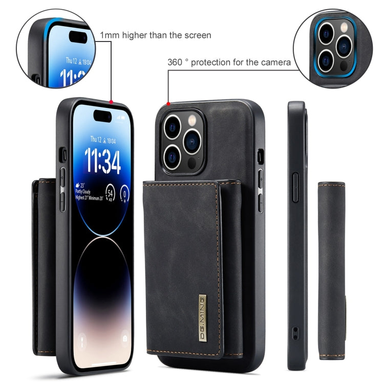 DG.MING M1 Series 3-Fold Multi Card Wallet Leather Phone Case