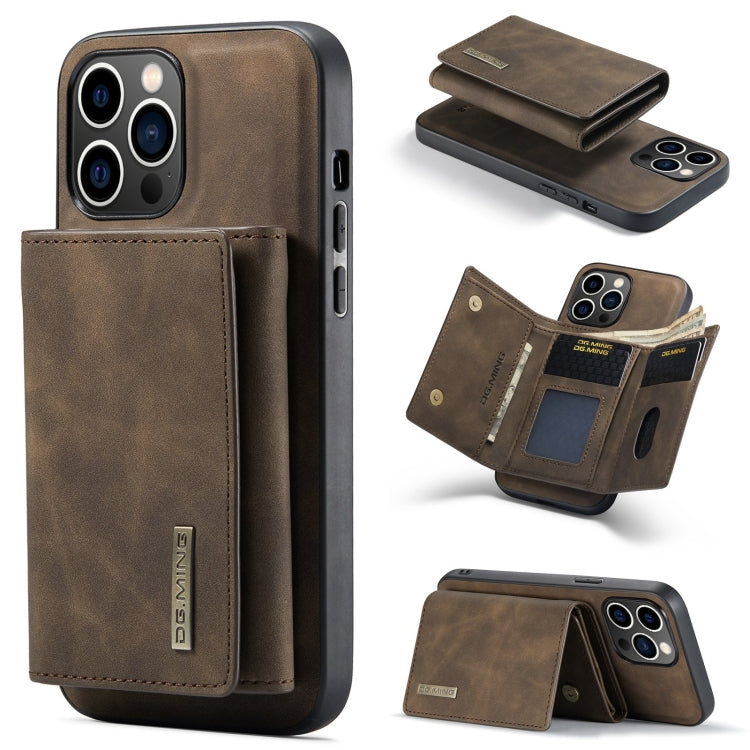 DG.MING M1 Series 3-Fold Multi Card Wallet Leather Phone Case