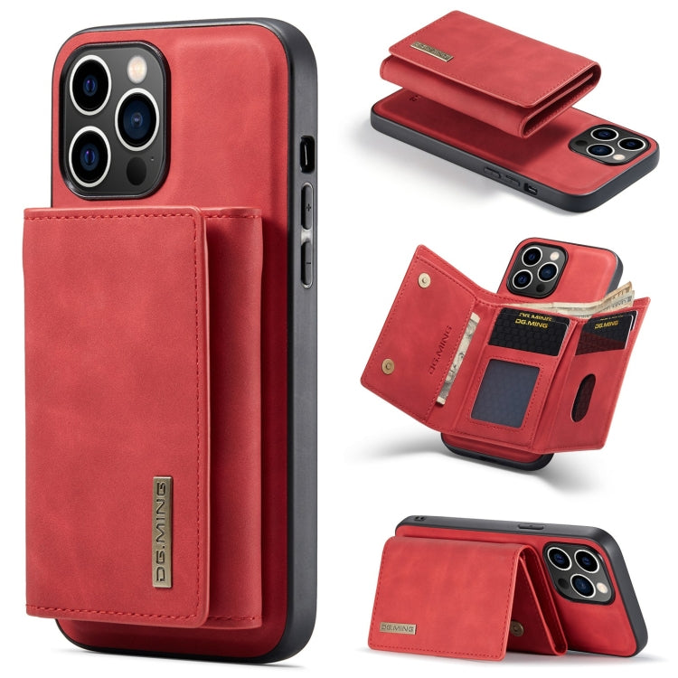 DG.MING M1 Series 3-Fold Multi Card Wallet Leather Phone Case