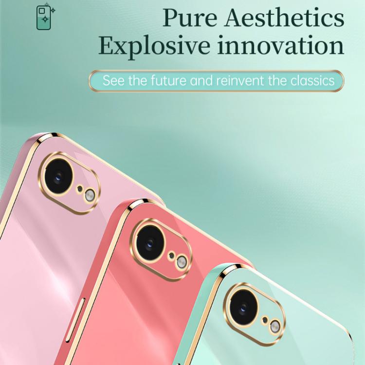 XINLI Straight Edge 6D Electroplate TPU Phone Case