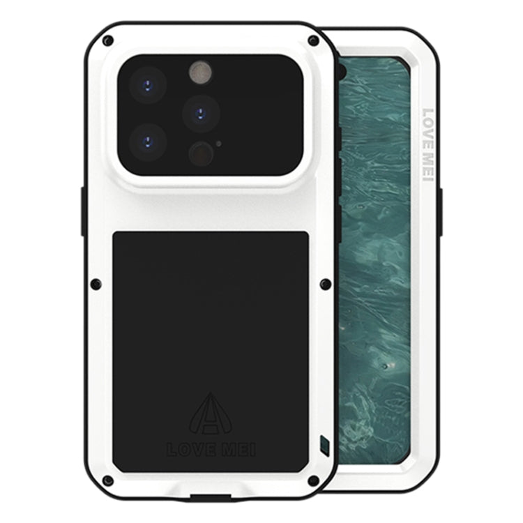 LOVE MEI Metal Shockproof Life Waterproof Dustproof Phone Case, For iPhone 16 Pro Max, For iPhone 16 Pro, For iPhone 16, For iPhone 15 Pro Max, For iPhone 15 Pro, For iPhone 15 Plus, For iPhone 15
