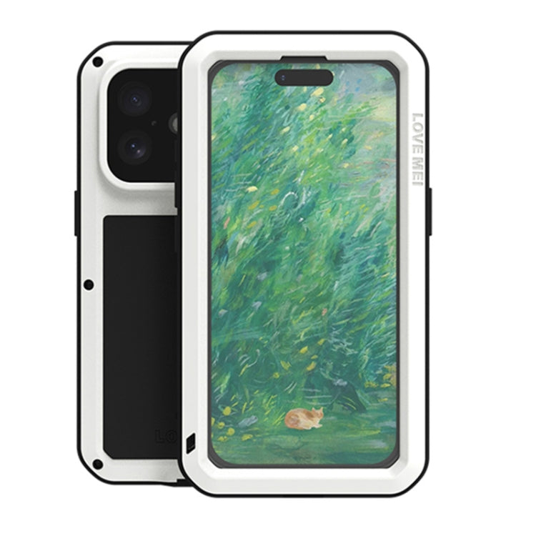 LOVE MEI Metal Shockproof Life Waterproof Dustproof Phone Case, For iPhone 16 Pro Max, For iPhone 16 Pro, For iPhone 16, For iPhone 15 Pro Max, For iPhone 15 Pro, For iPhone 15 Plus, For iPhone 15