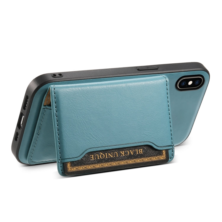Denior Cowhide Texture Leather MagSafe Detachable Wallet Phone Case
