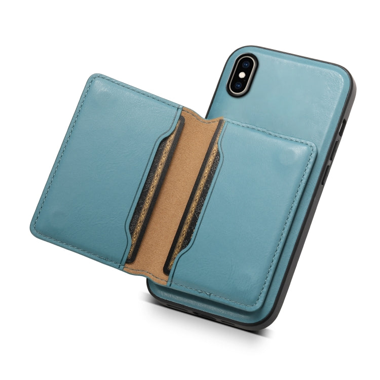 Denior Cowhide Texture Leather MagSafe Detachable Wallet Phone Case