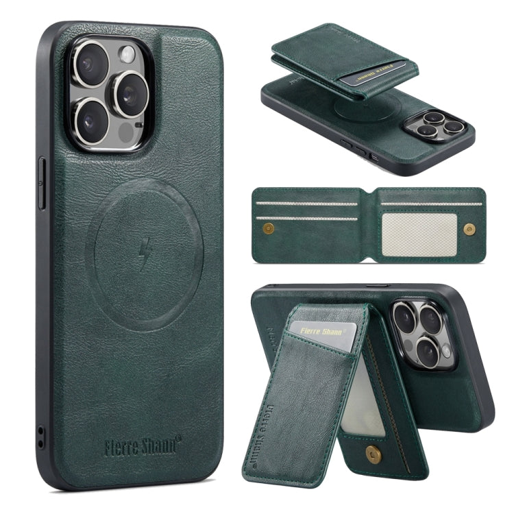 Fierre Shann Cowhide Vertical Flip Magnetic Card Holder Phone Case, For iPhone 12 Pro Max, For iPhone 12 Pro, For iPhone 11 Pro Max