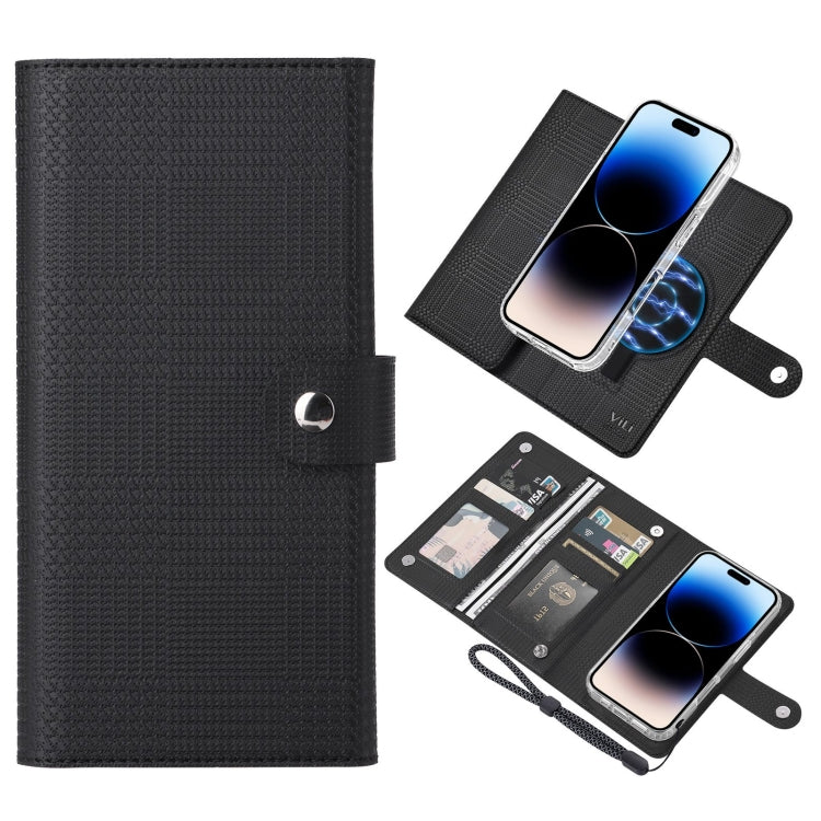 ViLi GHA-C Series RFID MagSafe Magnetic Flip Leather Phone Case, For iPhone 14, For iPhone 14 Pro, For iPhone 14 Pro Max, For iPhone 13 Pro Max, For iPhone 13 Pro, For iPhone 13