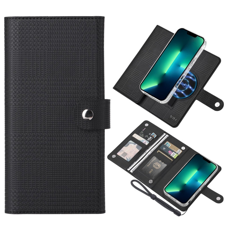 ViLi GHA-C Series RFID MagSafe Magnetic Flip Leather Phone Case, For iPhone 14, For iPhone 14 Pro, For iPhone 14 Pro Max, For iPhone 13 Pro Max, For iPhone 13 Pro, For iPhone 13