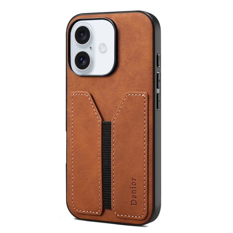 Denior D07 DV Elastic Card Slot PU Back Cover Phone Case, For iPhone 17 Pro Max, For iPhone 17 Pro, For iPhone 17, For iPhone 17 Air, For iPhone 16e, For iPhone 16 Pro Max, For iPhone 16 Pro, For iPhone 16 Plus, For iPhone 16