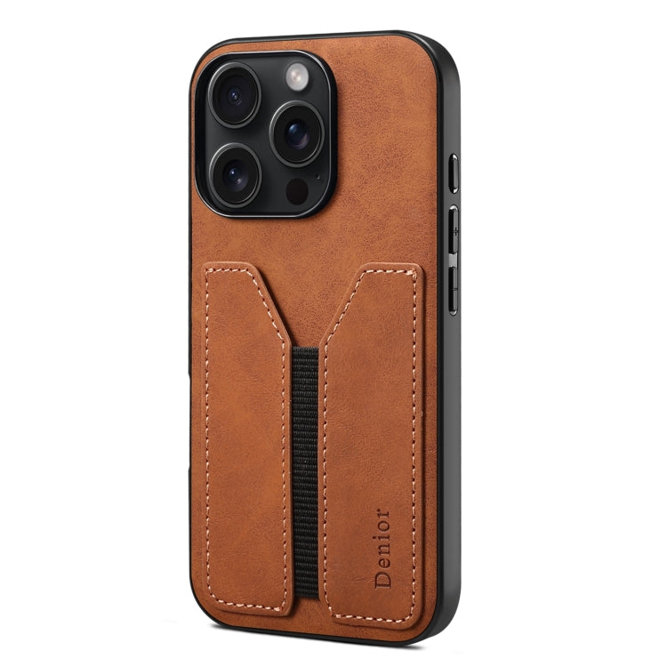Denior D07 DV Elastic Card Slot PU Back Cover Phone Case, For iPhone 17 Pro Max, For iPhone 17 Pro, For iPhone 17, For iPhone 17 Air, For iPhone 16e, For iPhone 16 Pro Max, For iPhone 16 Pro, For iPhone 16 Plus, For iPhone 16