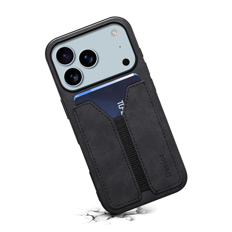 Denior D07 DV Elastic Card Slot PU Back Cover Phone Case, For iPhone 17 Pro Max, For iPhone 17 Pro, For iPhone 17, For iPhone 17 Air, For iPhone 16e, For iPhone 16 Pro Max, For iPhone 16 Pro, For iPhone 16 Plus, For iPhone 16