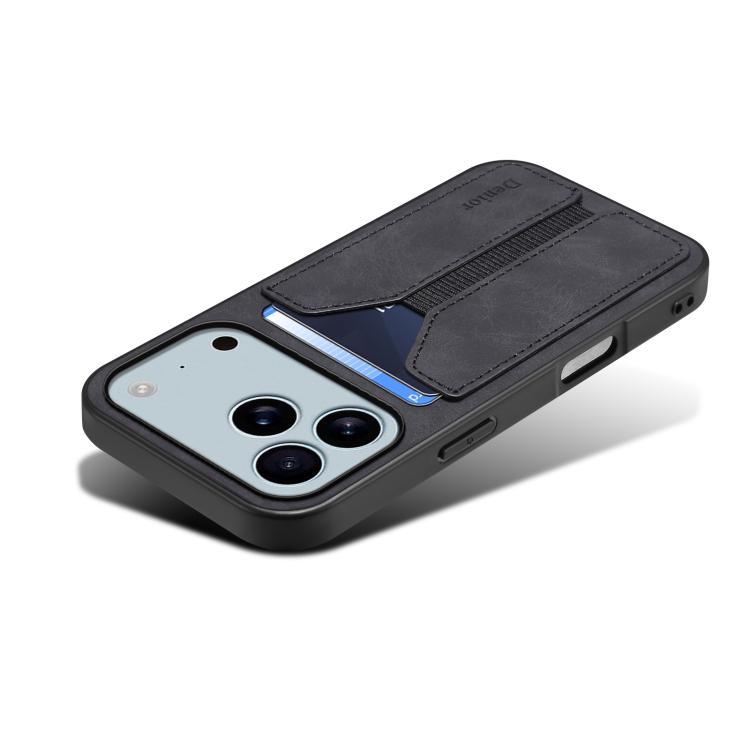 Denior D07 DV Elastic Card Slot PU Back Cover Phone Case, For iPhone 17 Pro Max, For iPhone 17 Pro, For iPhone 17, For iPhone 17 Air, For iPhone 16e, For iPhone 16 Pro Max, For iPhone 16 Pro, For iPhone 16 Plus, For iPhone 16