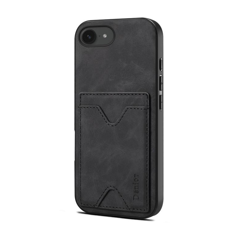 Denior D06 PU Back Cover Card Slot Holder Phone Case, For iPhone 17 Pro Max, For iPhone 17 Pro, For iPhone 17, For iPhone 17 Air, For iPhone 16e, For iPhone 16 Pro Max, For iPhone 16 Pro, For iPhone 16 Plus, For iPhone 16
