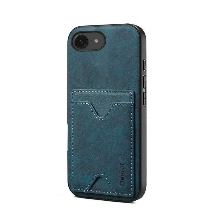 Denior D06 PU Back Cover Card Slot Holder Phone Case, For iPhone 17 Pro Max, For iPhone 17 Pro, For iPhone 17, For iPhone 17 Air, For iPhone 16e, For iPhone 16 Pro Max, For iPhone 16 Pro, For iPhone 16 Plus, For iPhone 16