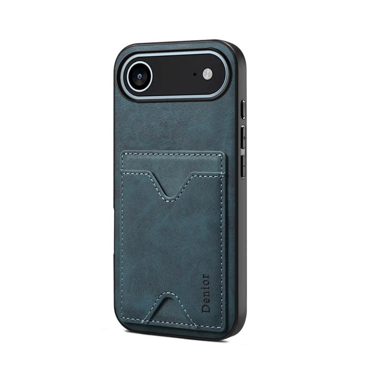 Denior D06 PU Back Cover Card Slot Holder Phone Case, For iPhone 17 Pro Max, For iPhone 17 Pro, For iPhone 17, For iPhone 17 Air, For iPhone 16e, For iPhone 16 Pro Max, For iPhone 16 Pro, For iPhone 16 Plus, For iPhone 16