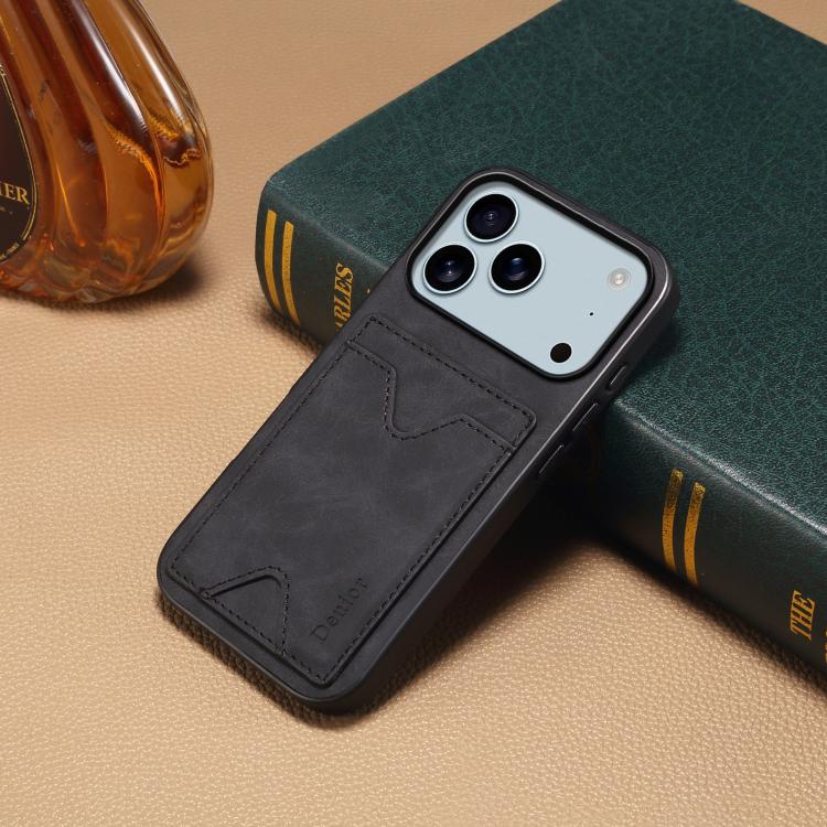 Denior D06 PU Back Cover Card Slot Holder Phone Case, For iPhone 17 Pro Max, For iPhone 17 Pro, For iPhone 17, For iPhone 17 Air, For iPhone 16e, For iPhone 16 Pro Max, For iPhone 16 Pro, For iPhone 16 Plus, For iPhone 16