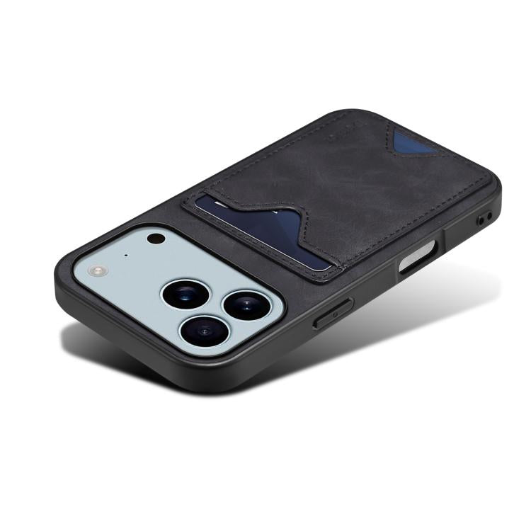Denior D06 PU Back Cover Card Slot Holder Phone Case, For iPhone 17 Pro Max, For iPhone 17 Pro, For iPhone 17, For iPhone 17 Air, For iPhone 16e, For iPhone 16 Pro Max, For iPhone 16 Pro, For iPhone 16 Plus, For iPhone 16