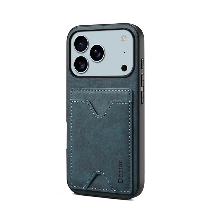 Denior D06 PU Back Cover Card Slot Holder Phone Case, For iPhone 17 Pro Max, For iPhone 17 Pro, For iPhone 17, For iPhone 17 Air, For iPhone 16e, For iPhone 16 Pro Max, For iPhone 16 Pro, For iPhone 16 Plus, For iPhone 16