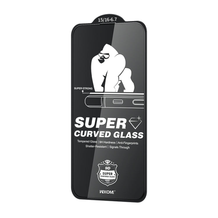 WK WTP-091 King Kong 6D Curved HD Tempered Glass Film, For iPhone 16 Pro Max, For iPhone 16 Pro, For iPhone 16 Plus / 15 Plus, For iPhone 16 / 15